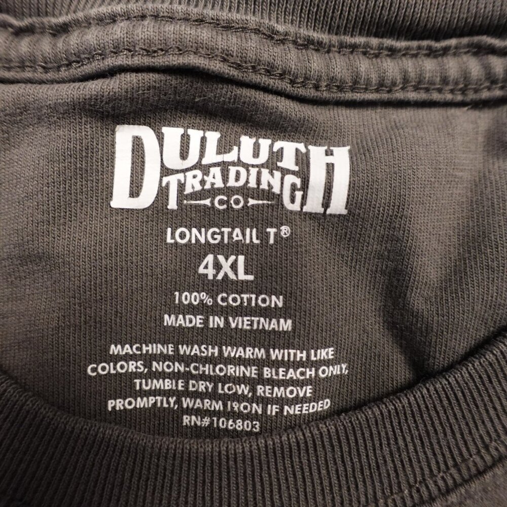 Duluth Trading Longtail T Relaxed Fit Long Sleeve Pocket Crew men's 4XL peat - Picture 2 of 9